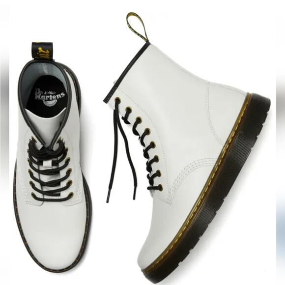 Dr. Martens Shoes - NEW WHITE DR. MARTENS ZAVALA COMBAT BOOTS SZ 9 WOMAN